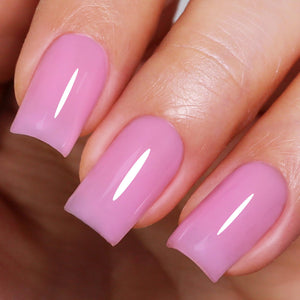 Esmalte gel Imtiti rosa bebe en botella, tono suave para uñas elegantes.
