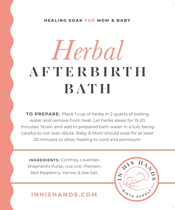 In His Hands Herbal Postpartum Bath: baño calmante en tina para conexion mama-bebe