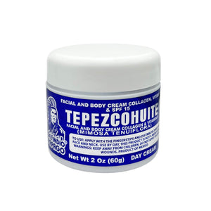 Indio Papago crema facial con tepezcohuite para hidratación diaria.