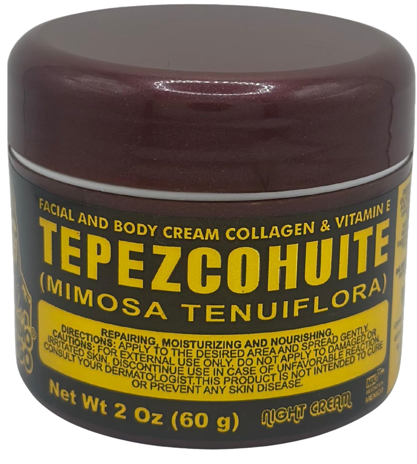 Indio Papago Crema Nocturna Tepezcohuite: uso nocturno recomendado.