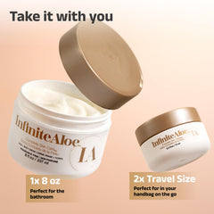 InfiniteAloe crema en segundo tarro viaje 0.5 oz para viaje