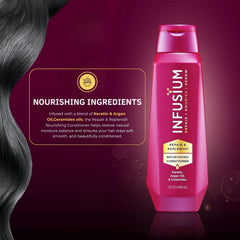 Infusium, ceramidas en la fórmula, protege la cutícula y la humedad.