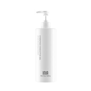 INIA gel conductor, botella vertiendo para uso facial suave.
