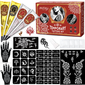 InkForge kit de tatuajes temporales con 51 plantillas para fiestas