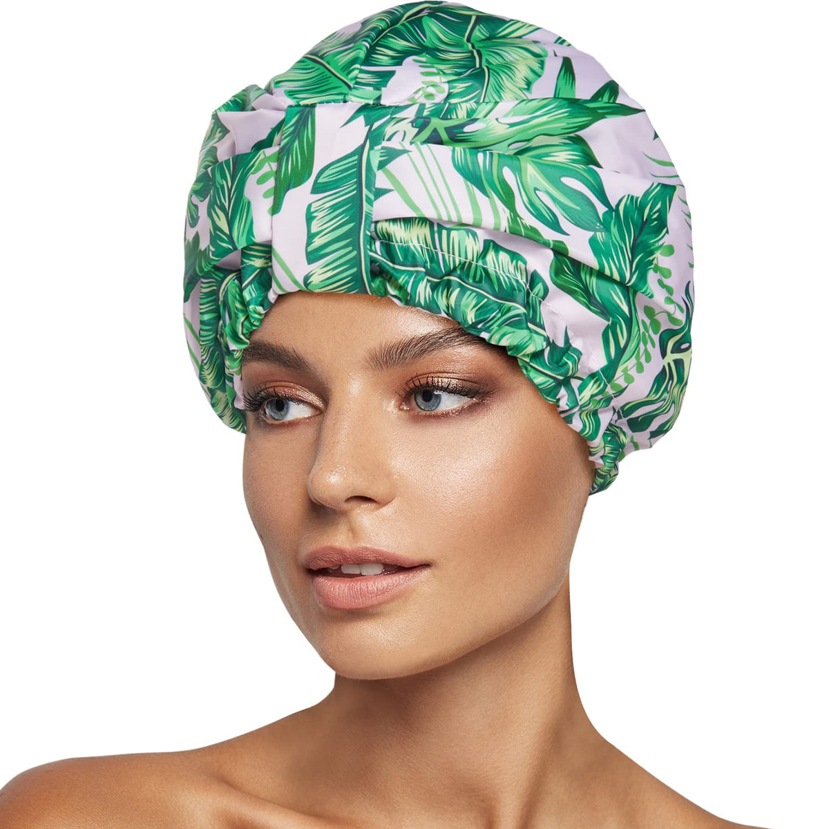 INNELO Gorro de ducha reutilizable con doble capa para mantener el cabello seco