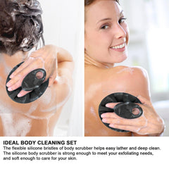INNERNEED brocha de ducha de silicona suave, limpieza diaria sin irritación.