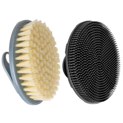 INNERNEED cepillo de cuerpo con silicona flexible para exfoliar suavemente.