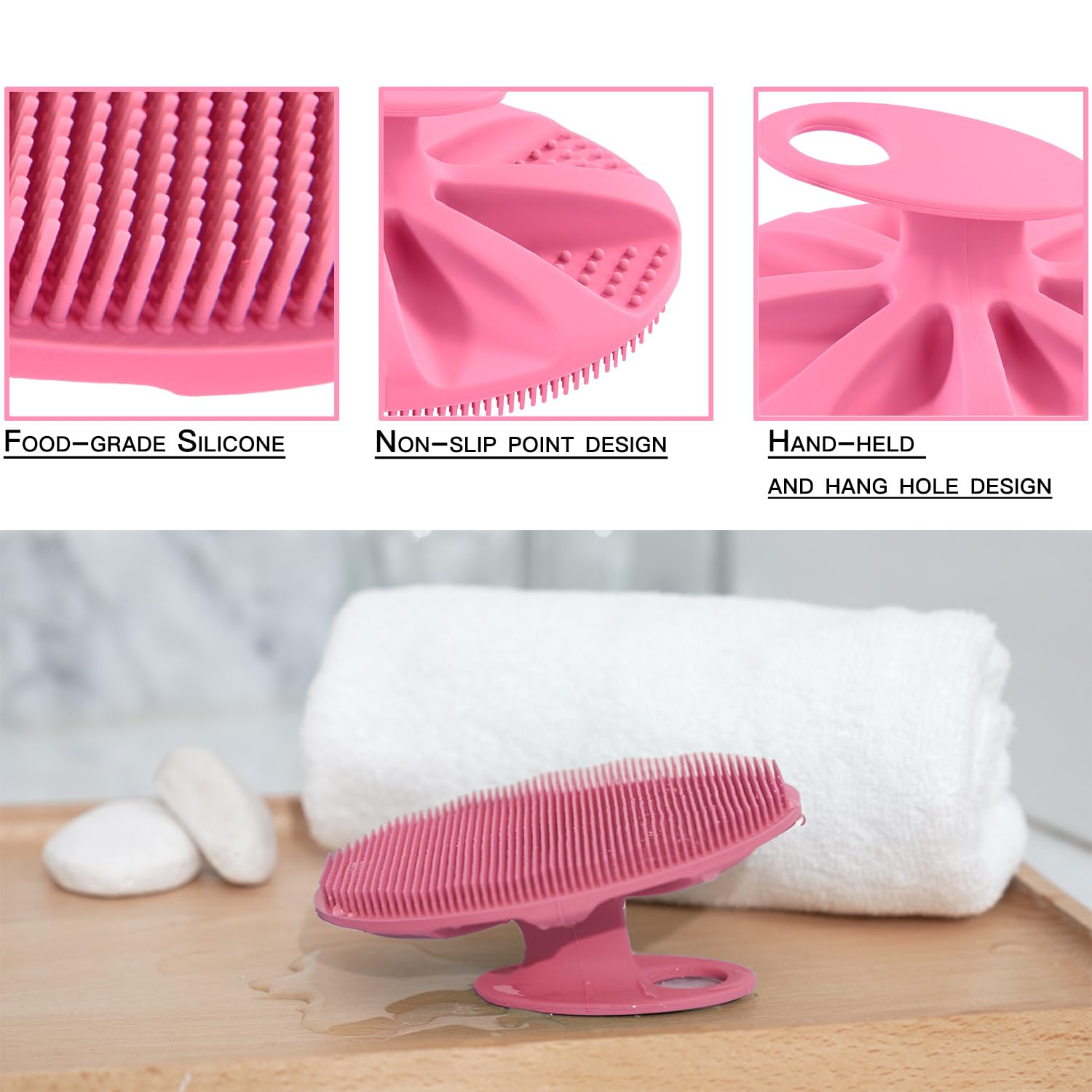 INNERNEED cepillo con agujero para colgar, secado rápido en la ducha