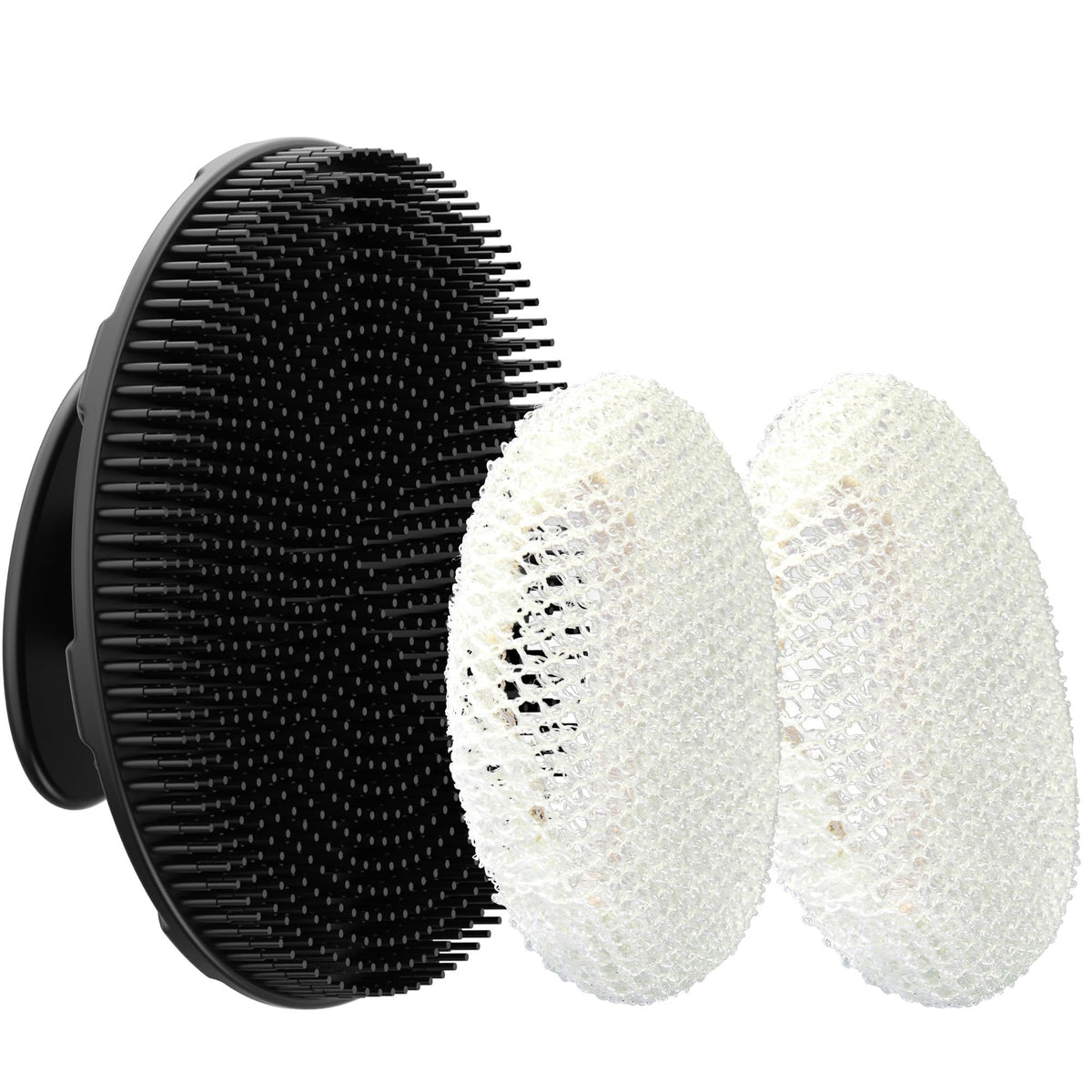 INNERNEED cepillo corporal silicona suave, vista frontal para limpieza delicada.
