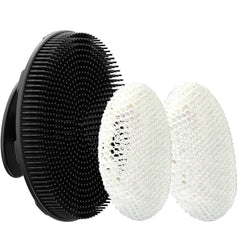 INNERNEED cepillo corporal silicona suave, vista frontal para limpieza delicada.