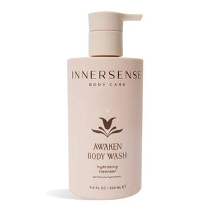 INNERSENSE Despertar Jabón Corporal - botella visible, limpieza suave y piel nutrida tras la ducha