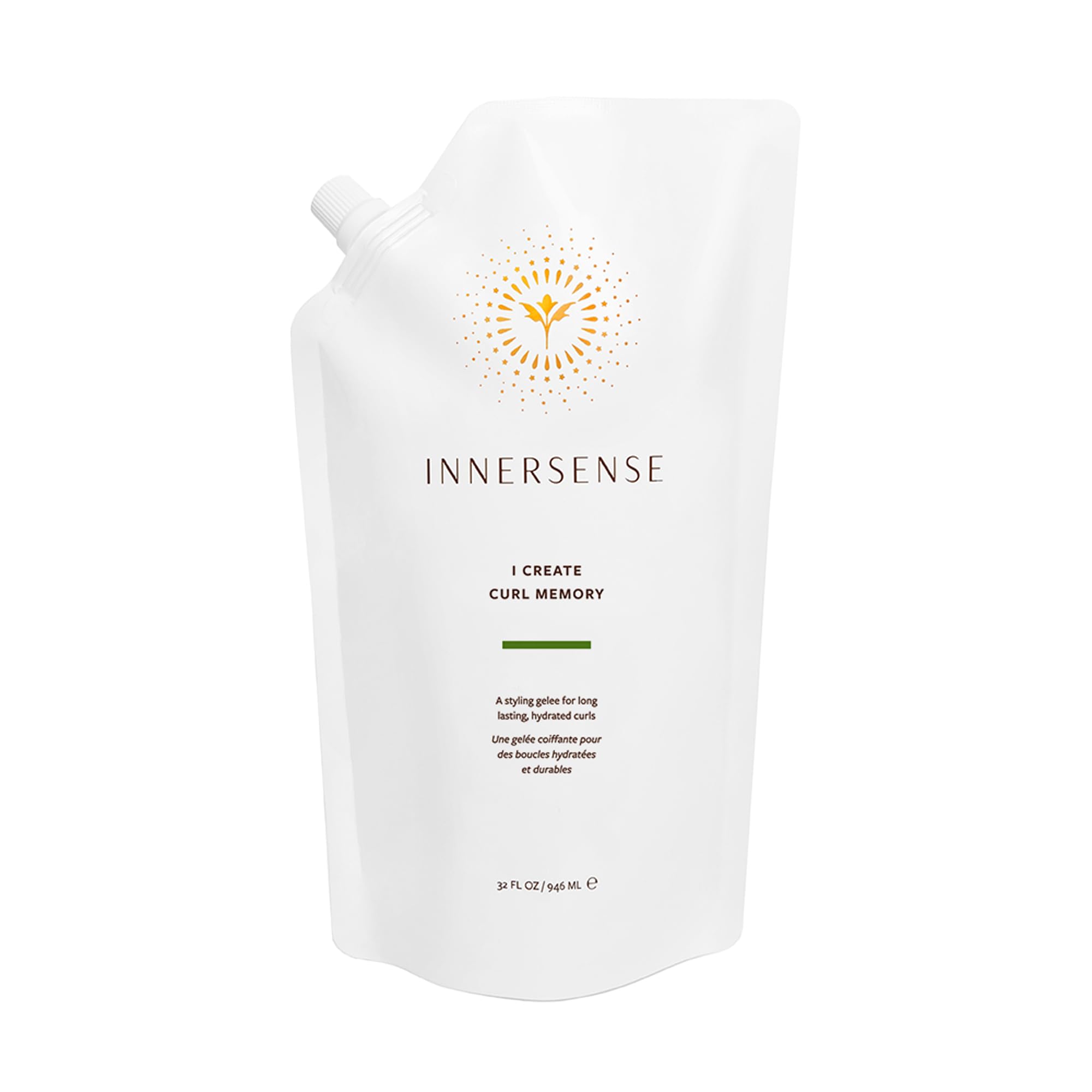 INNERSENSE gel memoria rizo en bolsa de recarga para rizos definidos.
