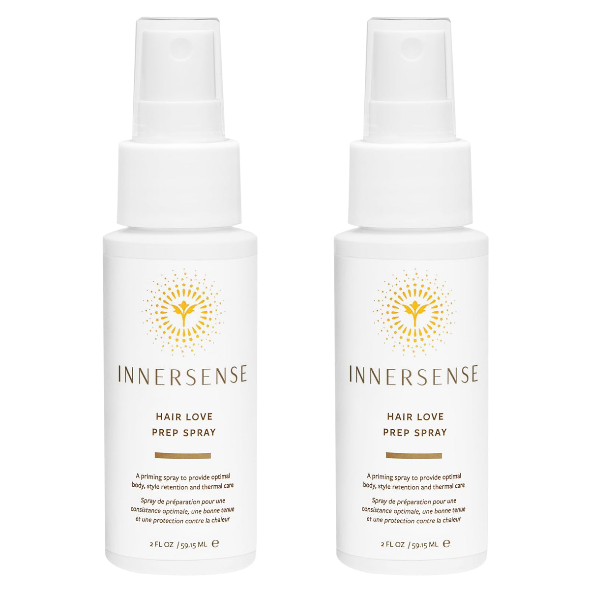 INNERSENSE Hair Love Prep Spray, botella: cuerpo y fijación suaves para el peinado
