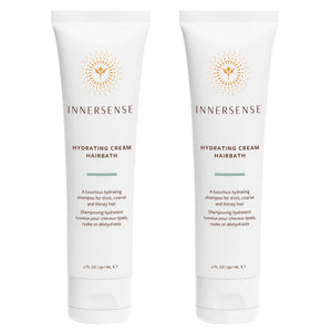 INNERSENSE Champú crema hidratante, botella vertiendo, para hidratación suave del cabello.