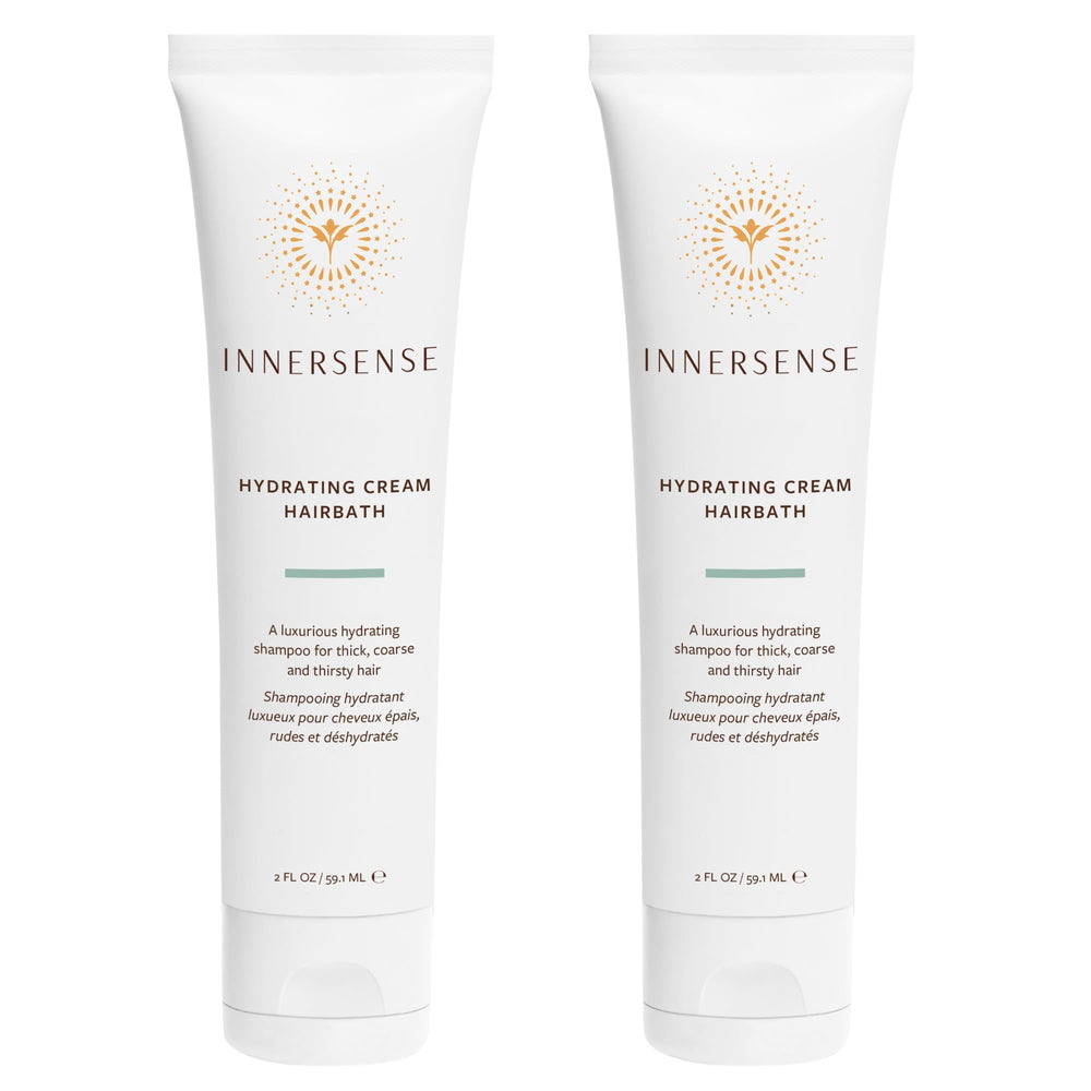 INNERSENSE Champú crema hidratante, botella vertiendo, para hidratación suave del cabello.