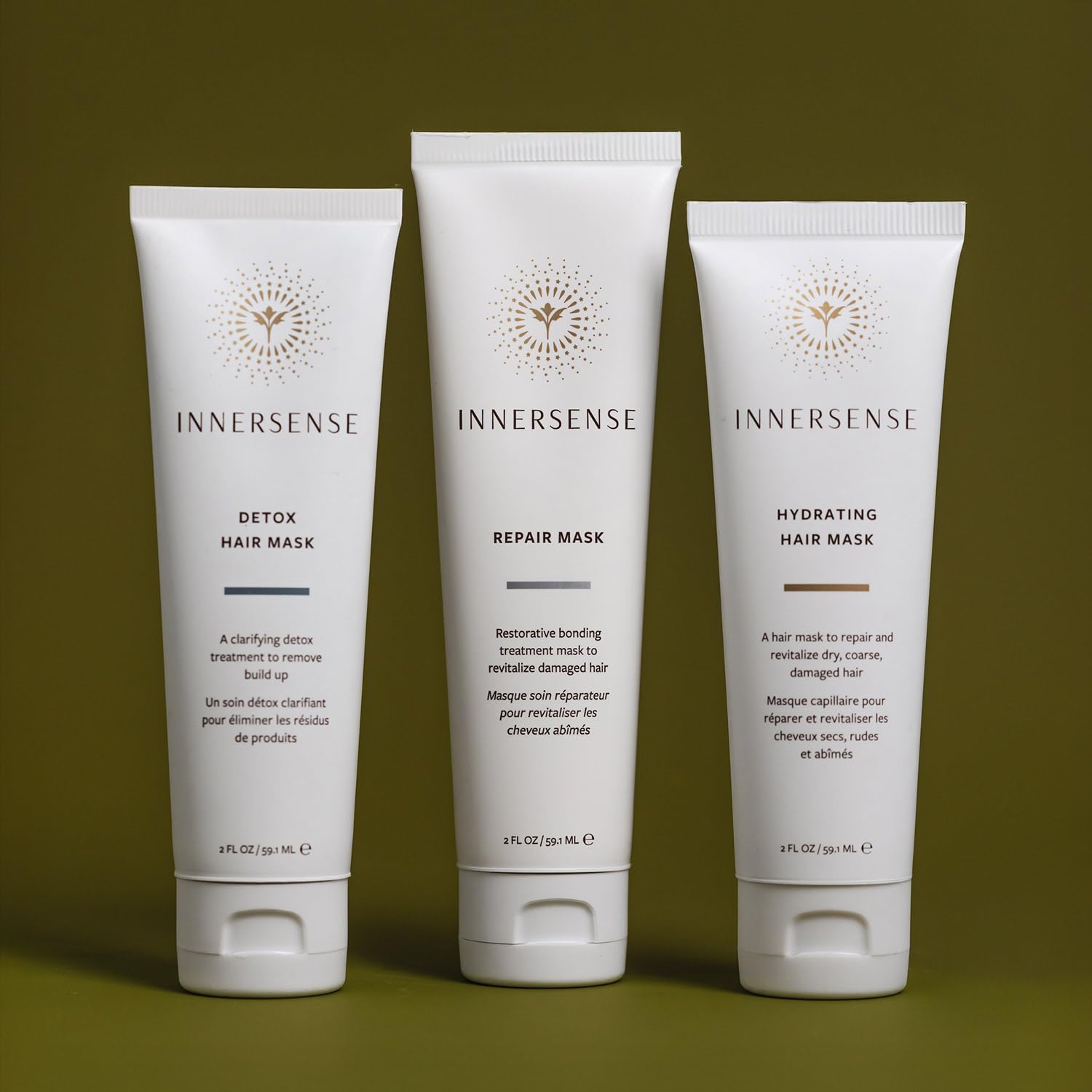 INNERSENSE Mascara Hidratante: hidrata y suaviza el cabello seco.
