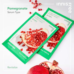 innisfree mascarilla granada, suero suave para brillo natural inmediato.