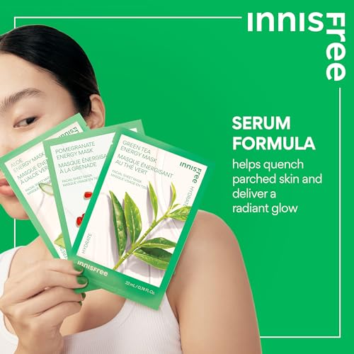innisfree mascarilla granada, textura ligera para absorción rápida.