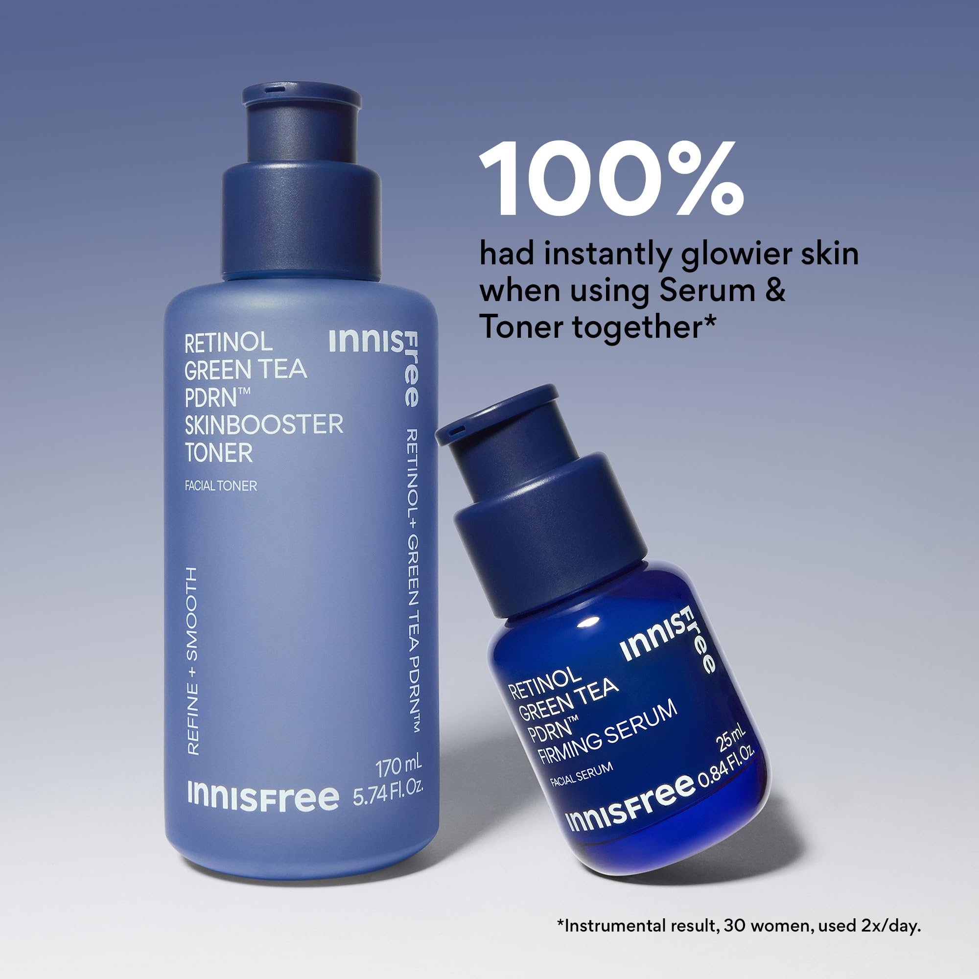innisfree Tónico Retinol con Té Verde PDRN ingredientes clave para una piel más suave