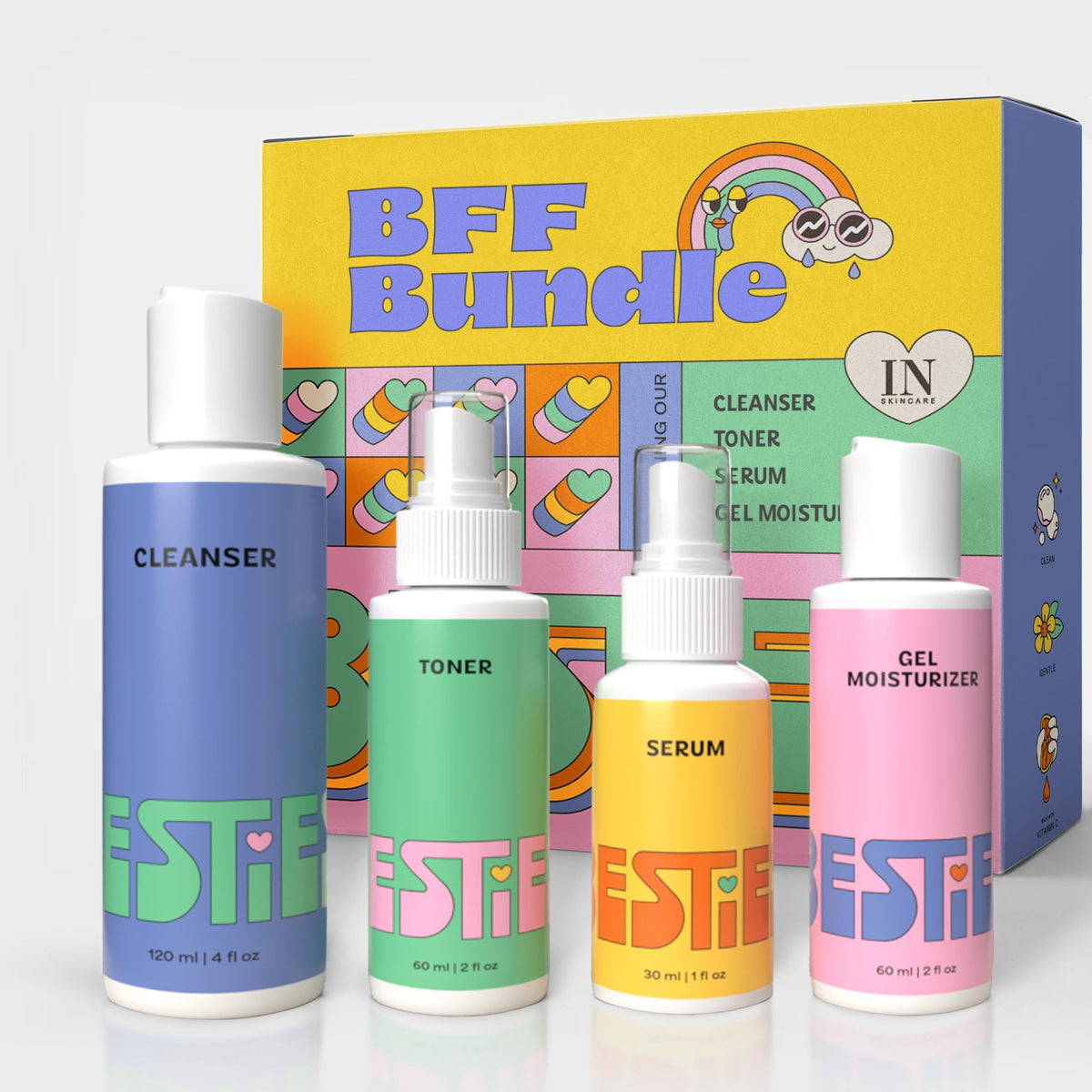 InstaNatural Besties limpiador: espuma suave para piel limpia y fresca