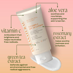 Crema InstaNatural con vitamina C y aloe vera para rostro.