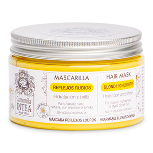 Intea mascarilla capilar rubios, bote 8,3 onzas, realza brillo y suavidad.