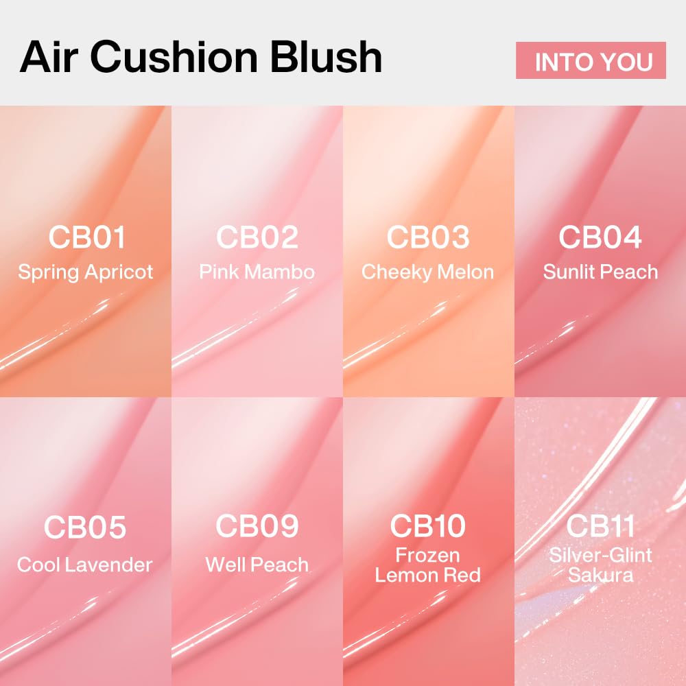 Into You crema blush air cushion brillo sutil que realza el tono de piel