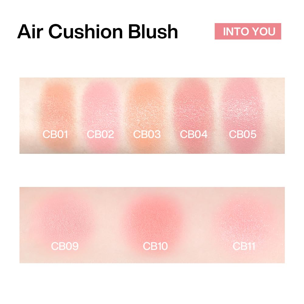 Into You crema blush air cushion tonos variados para todos los tonos de piel