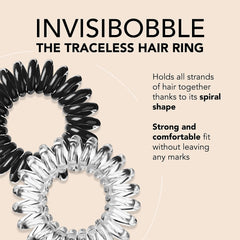 invisibobble Original espiral transparente cristal: superficie suave evita tirones en cabello seco