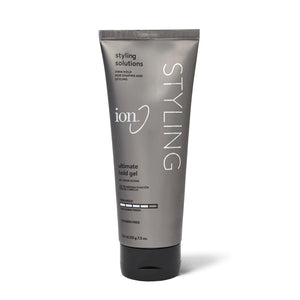 Ion Styling Solutions Ultimate Hold Gel frente, fijación duradera para peinados definidos