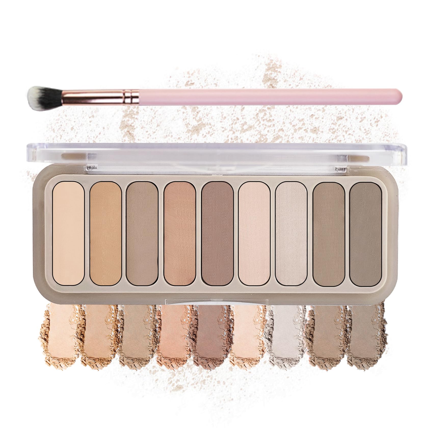 IONSGAKO Paleta matte nude en cemento, color intenso y duradero.