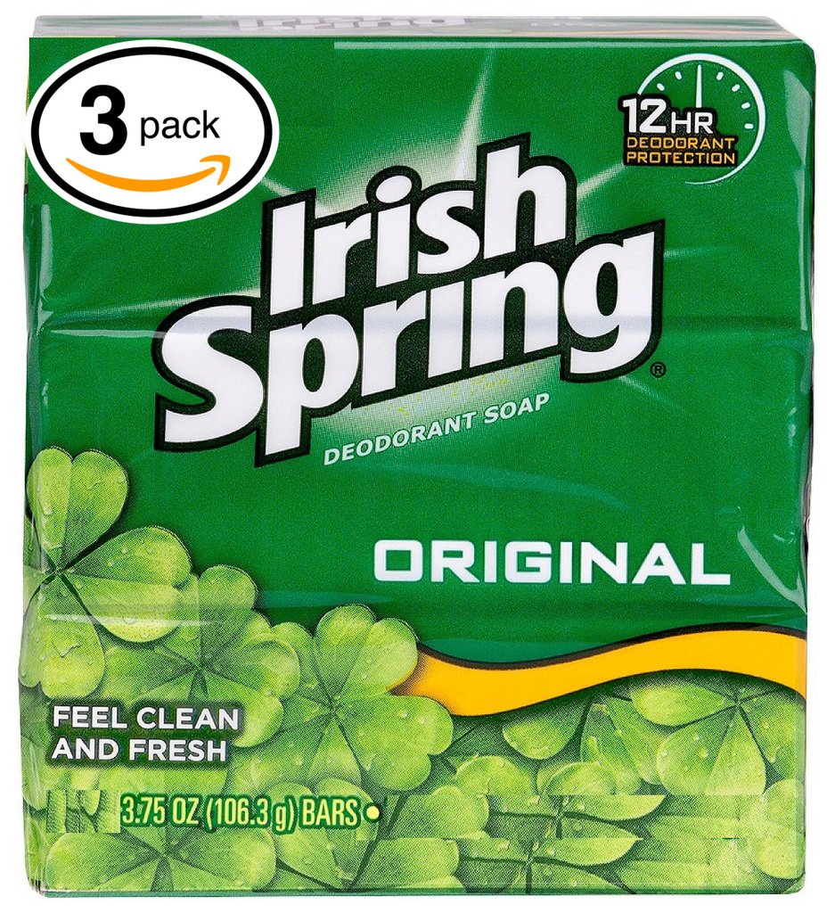 Barra de jabón Irish Spring con olor original para una frescura duradera.