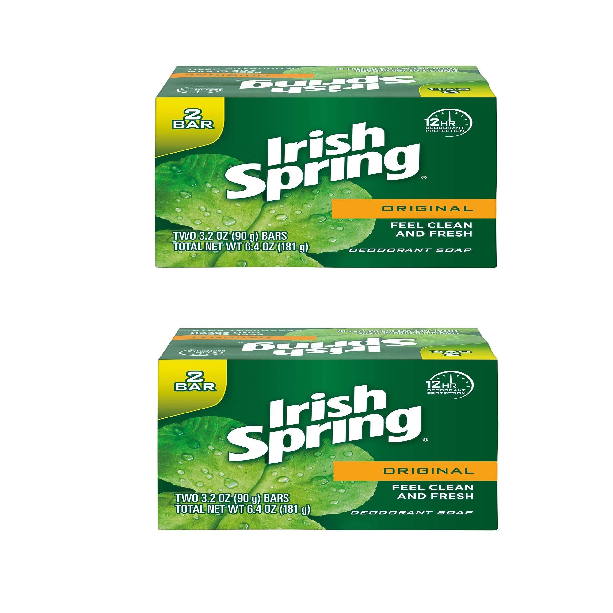 Irish Spring barra de jabón original con aroma fresco, ideal para uso diario.