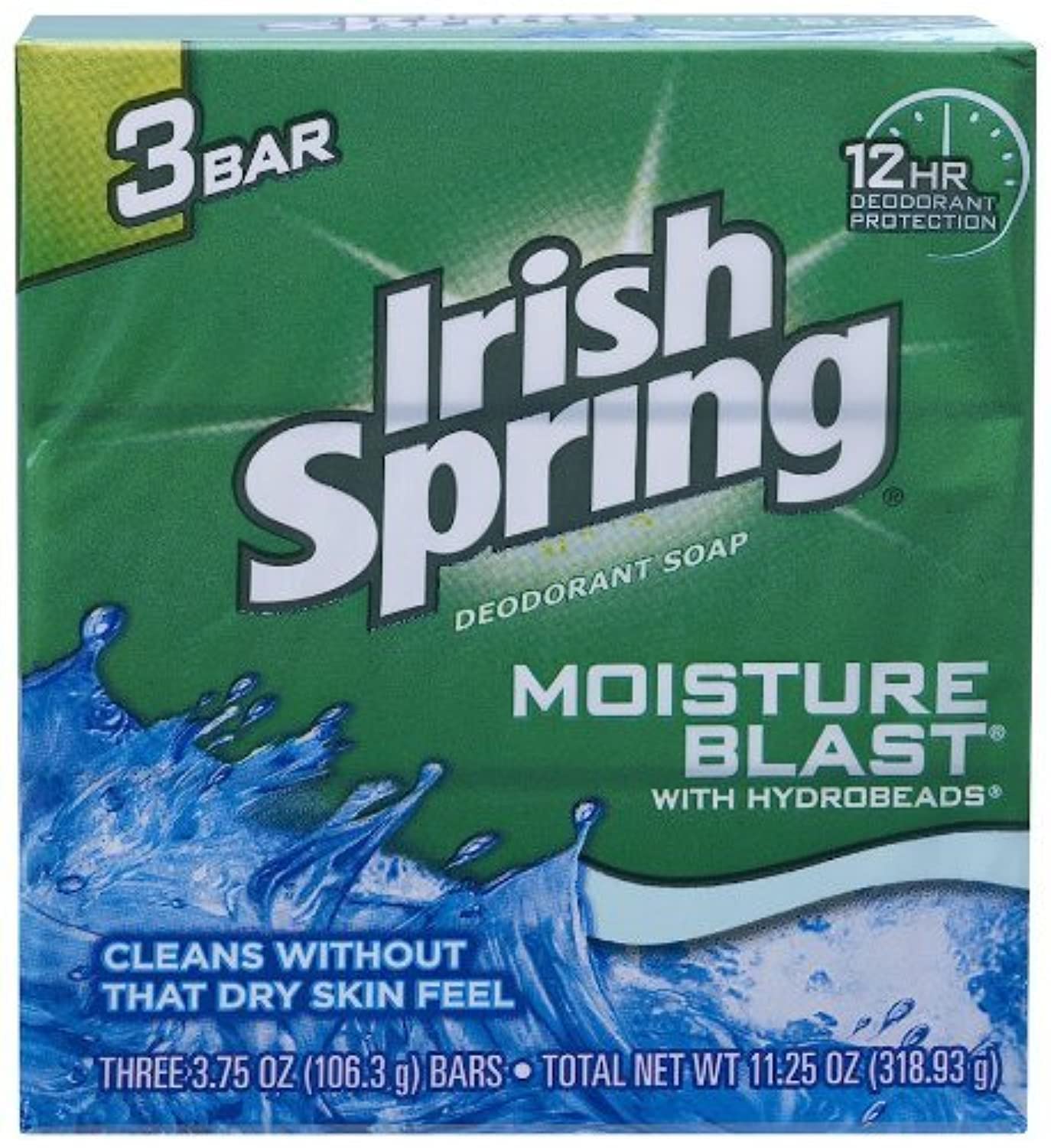 Irish Spring hidroperlas en la piel para limpieza suave durante la ducha