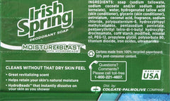 Irish Spring hidratación natural jabón en barra ayuda a retener humedad de la piel