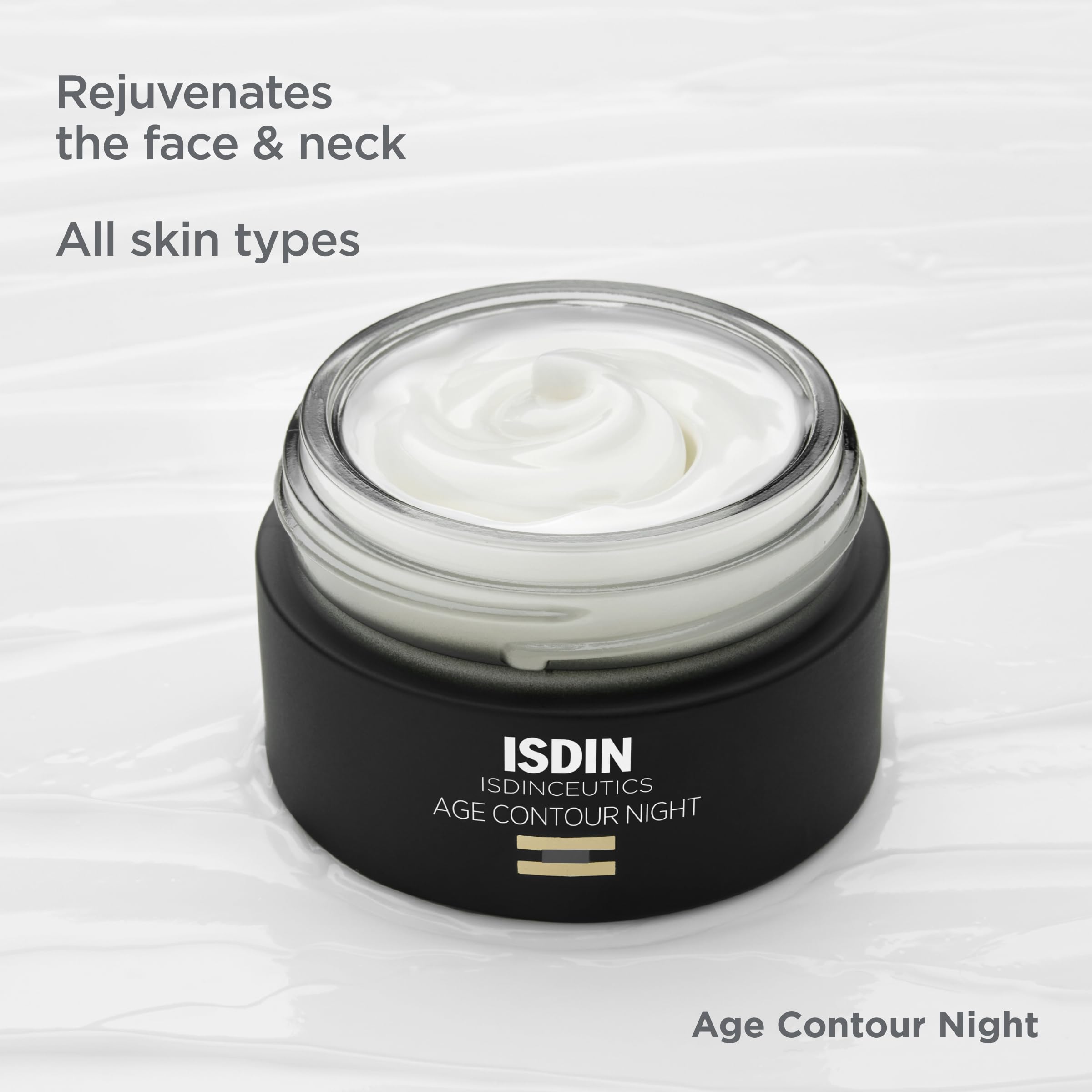 ISDIN Contorno de Edad Crema Nocturna, aplicación nocturna con rápida absorción.