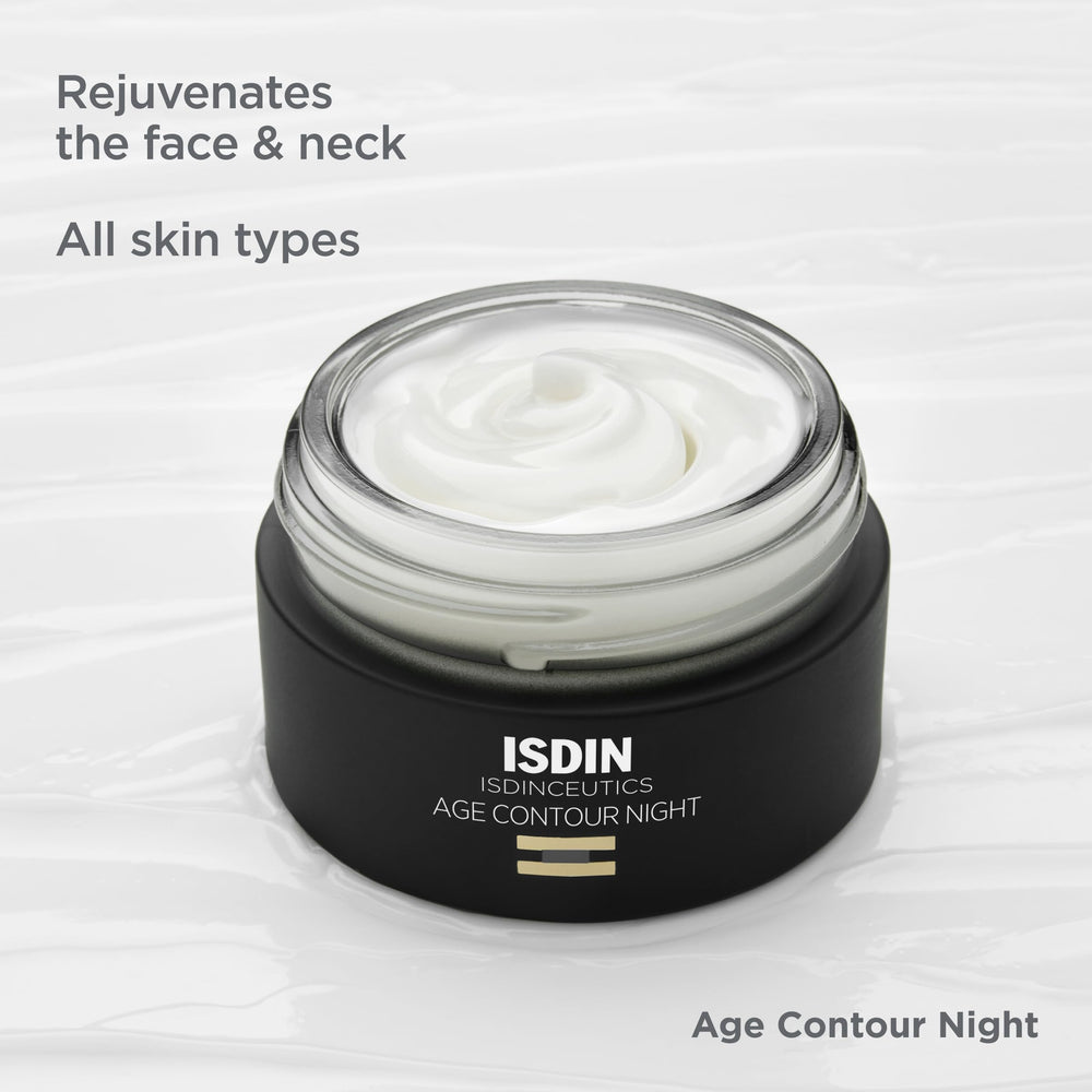 ISDIN Contorno de Edad Crema Nocturna, aplicación nocturna con rápida absorción.