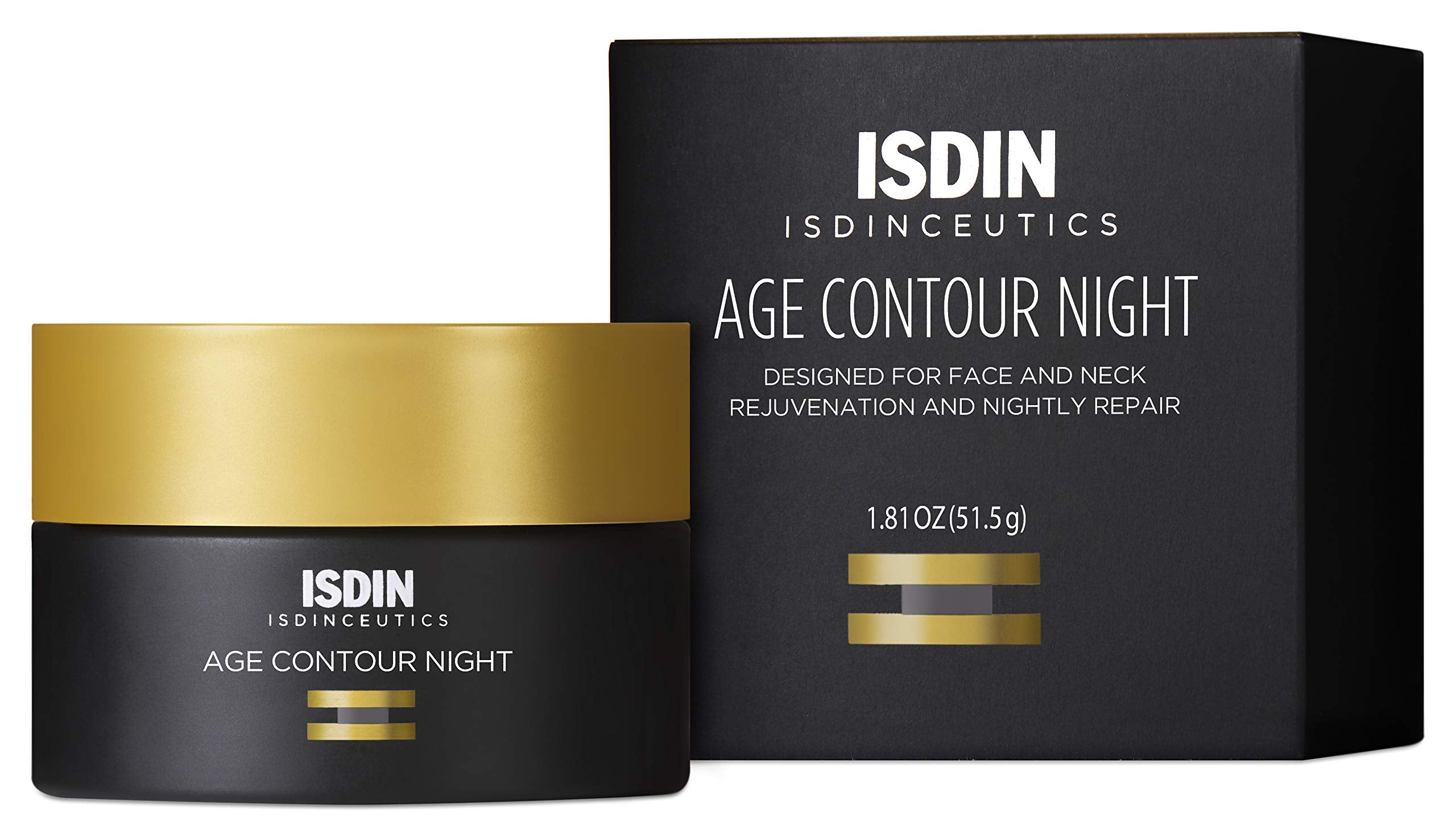 ISDIN Contorno de Edad Crema Nocturna, bote, favorece una piel suave durante la noche.