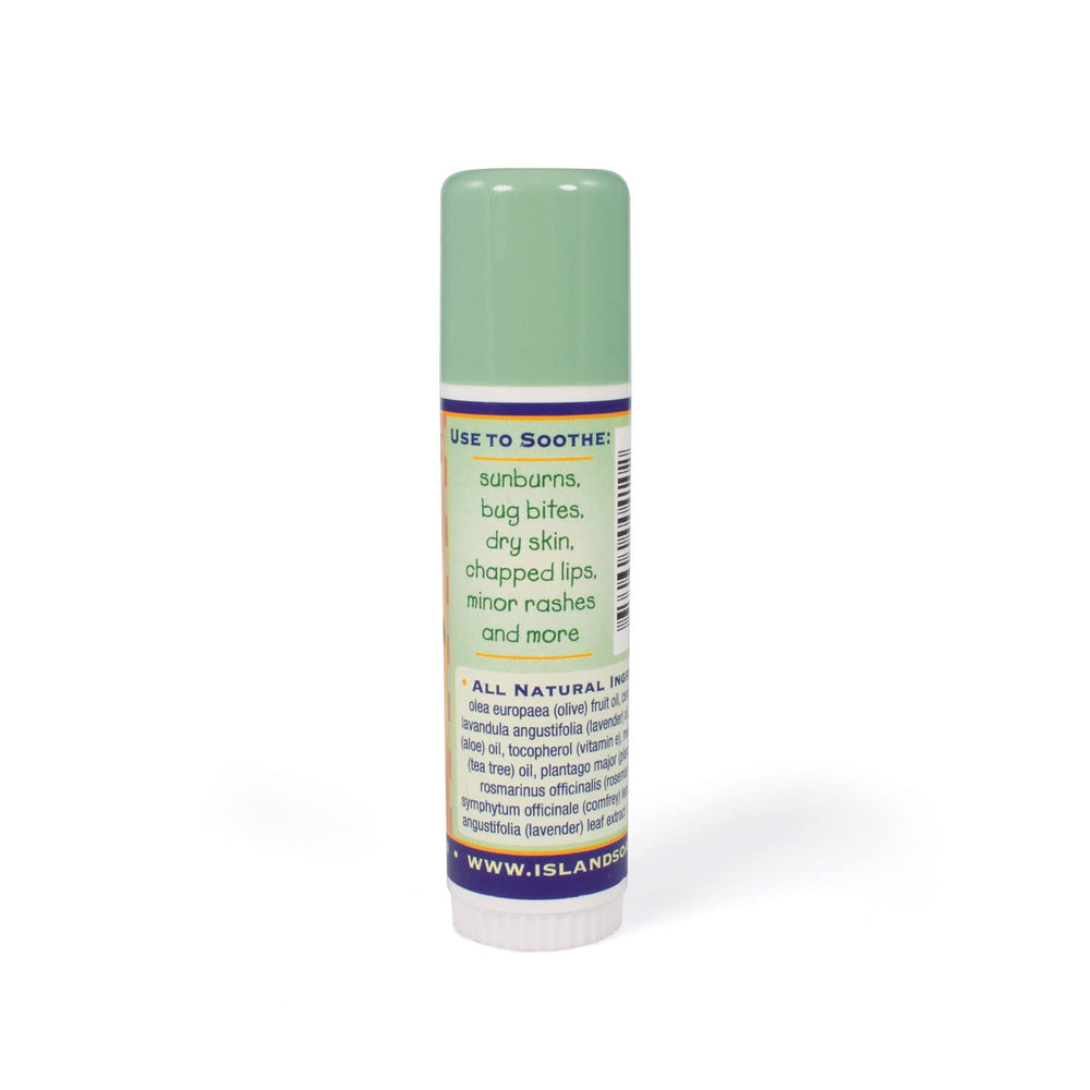 Salve Surfista Stick de Island Soap & Candle Works, aplicación suave en piel sensible.
