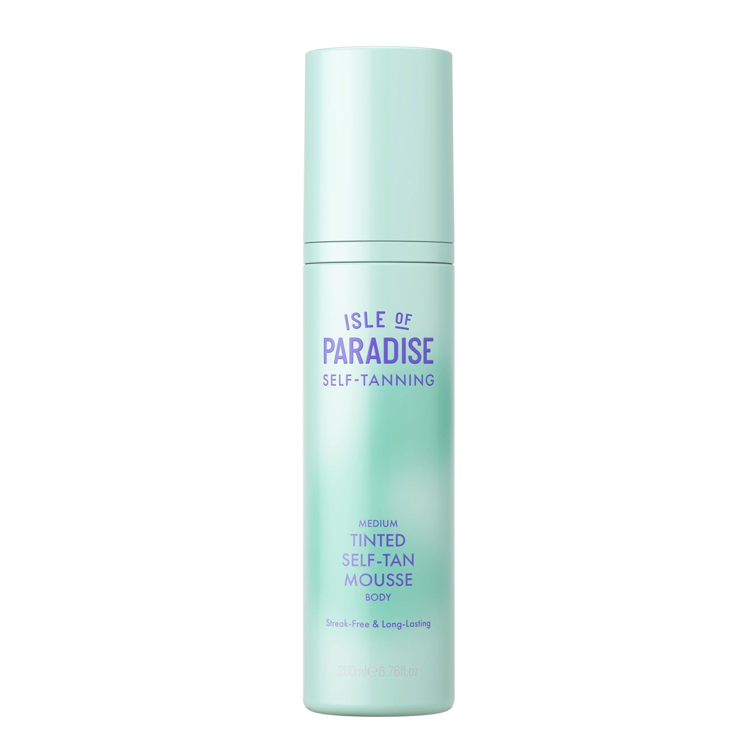Isle of Paradise mousse-bronceado-tintado con aplicación suave para un tono uniforme.