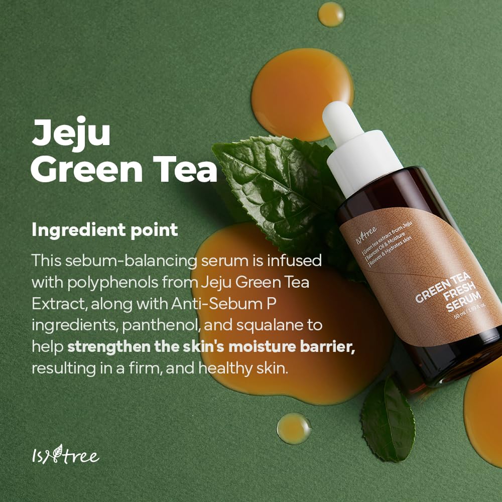 IsNtree Suero Fresco de Té Verde, absorción rápida al aplicar
