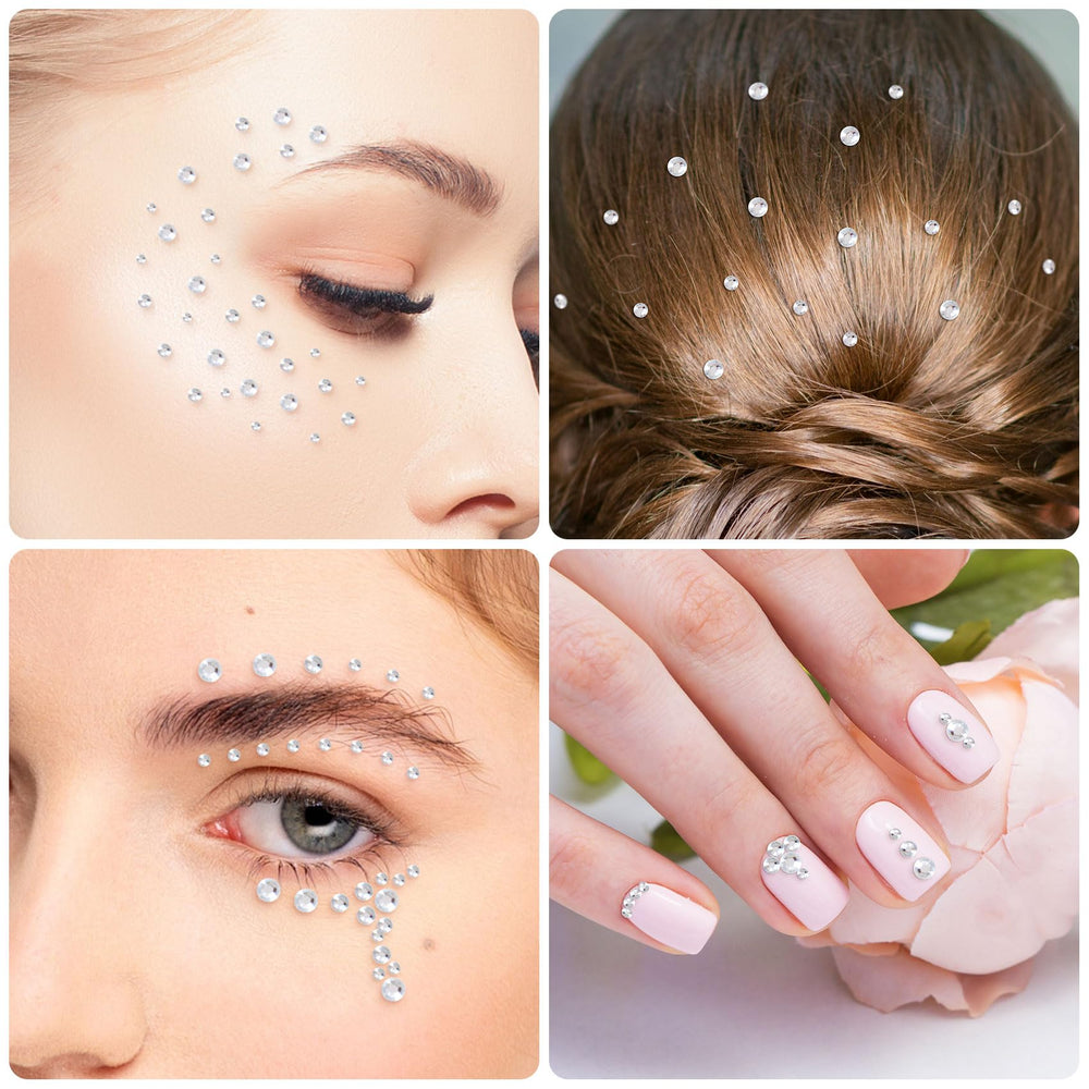Isslly gemas faciales adhesivas de 3 mm para acentuar ojos y maquillaje.