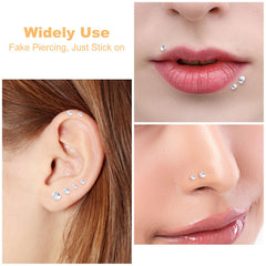 Isslly gemas faciales adhesivas de 4 mm para un acabado impactante en fiestas.