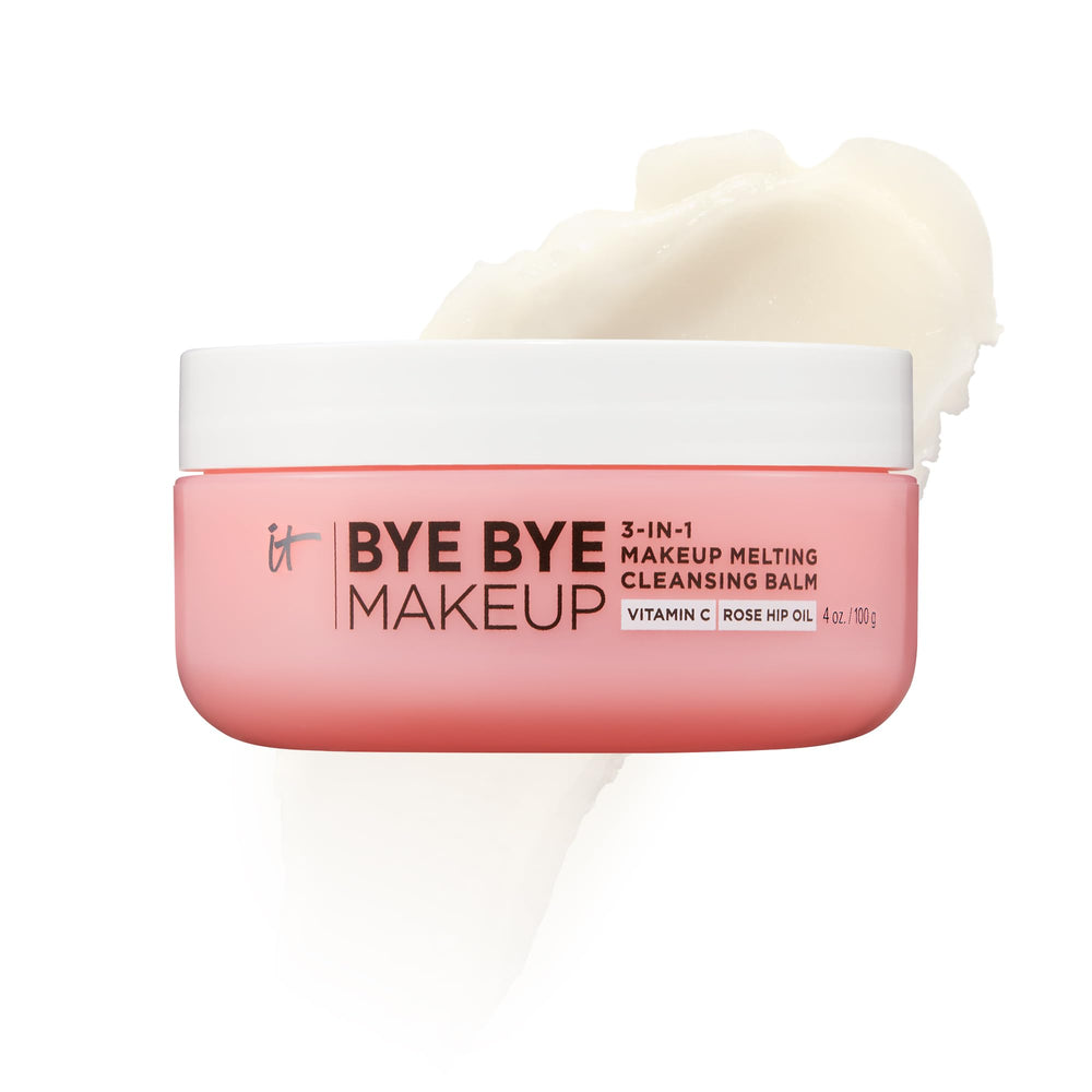 IT Cosmetics bálsamo desmaquillante en bote para desmaquillar suavemente el rostro.