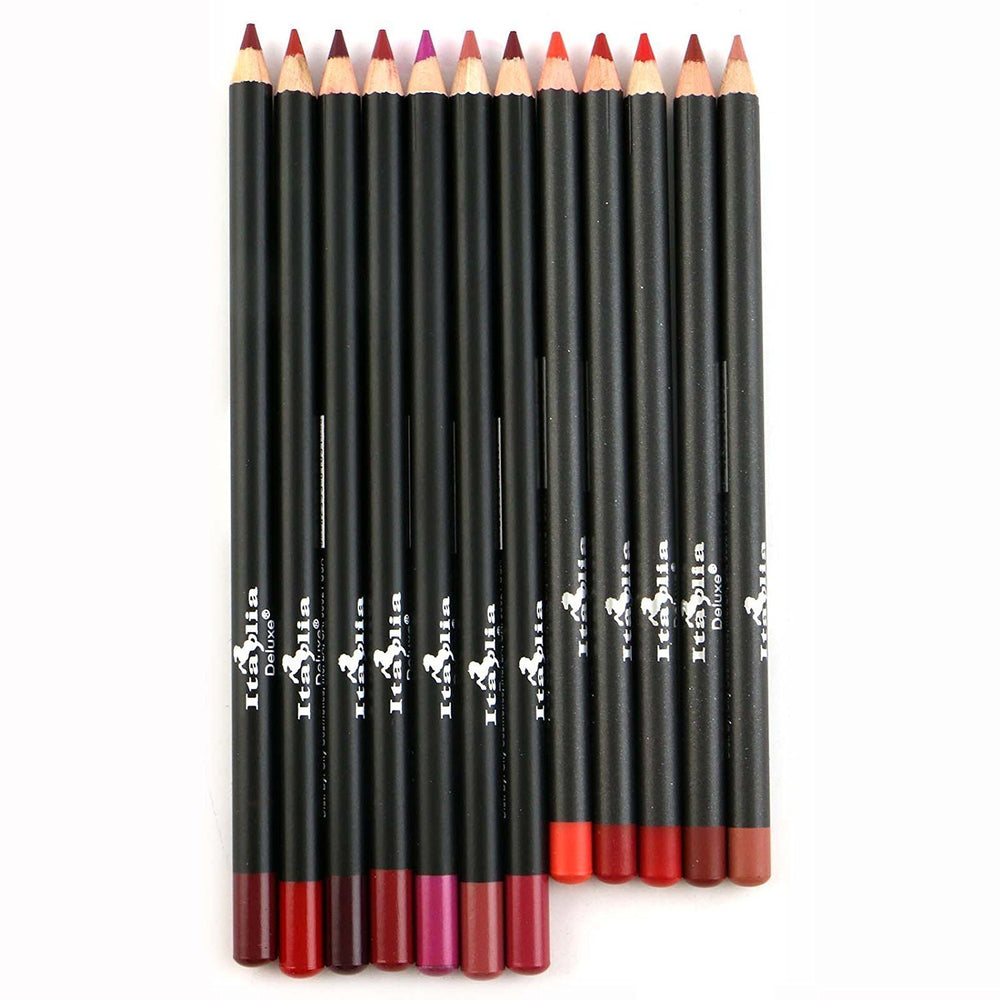 Italia Deluxe lapiz contorno labios set de 12 colores para delinear y definir
