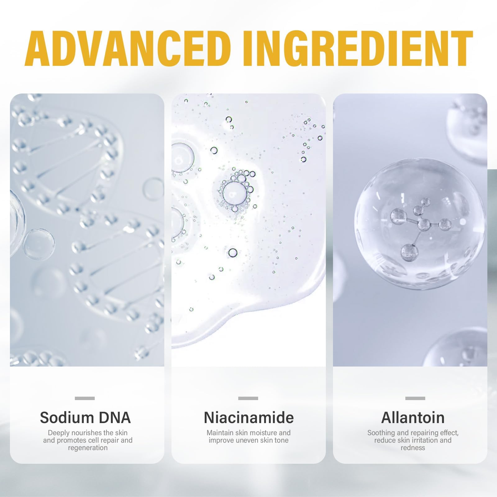 Aplicación en frente con Salmon DNA Serum para mayor luminosidad