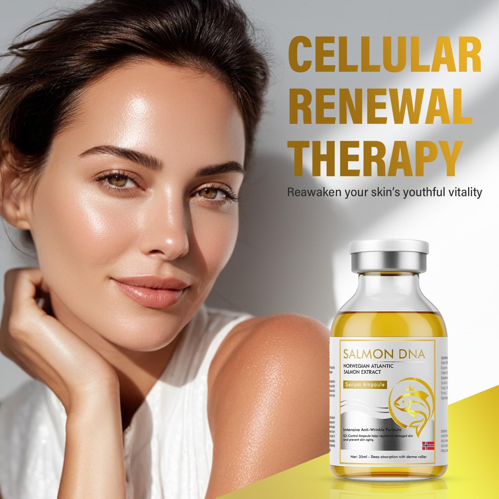 ITECFREELY Salmon DNA Serum, gotero para aplicación precisa y piel suave