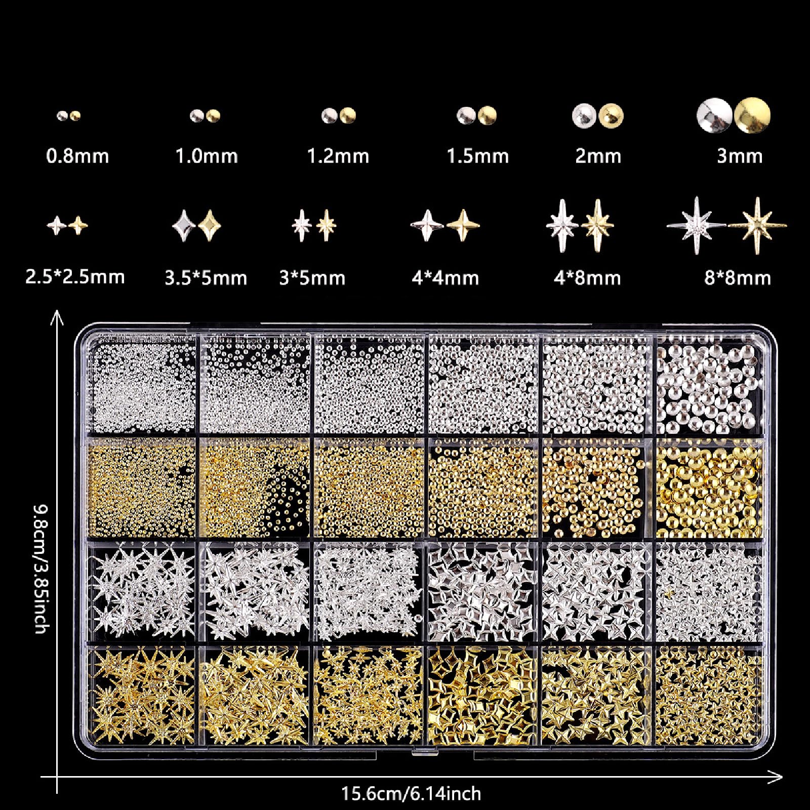 Itpoyol perla 3mm, detalles redondos para manicura creativa