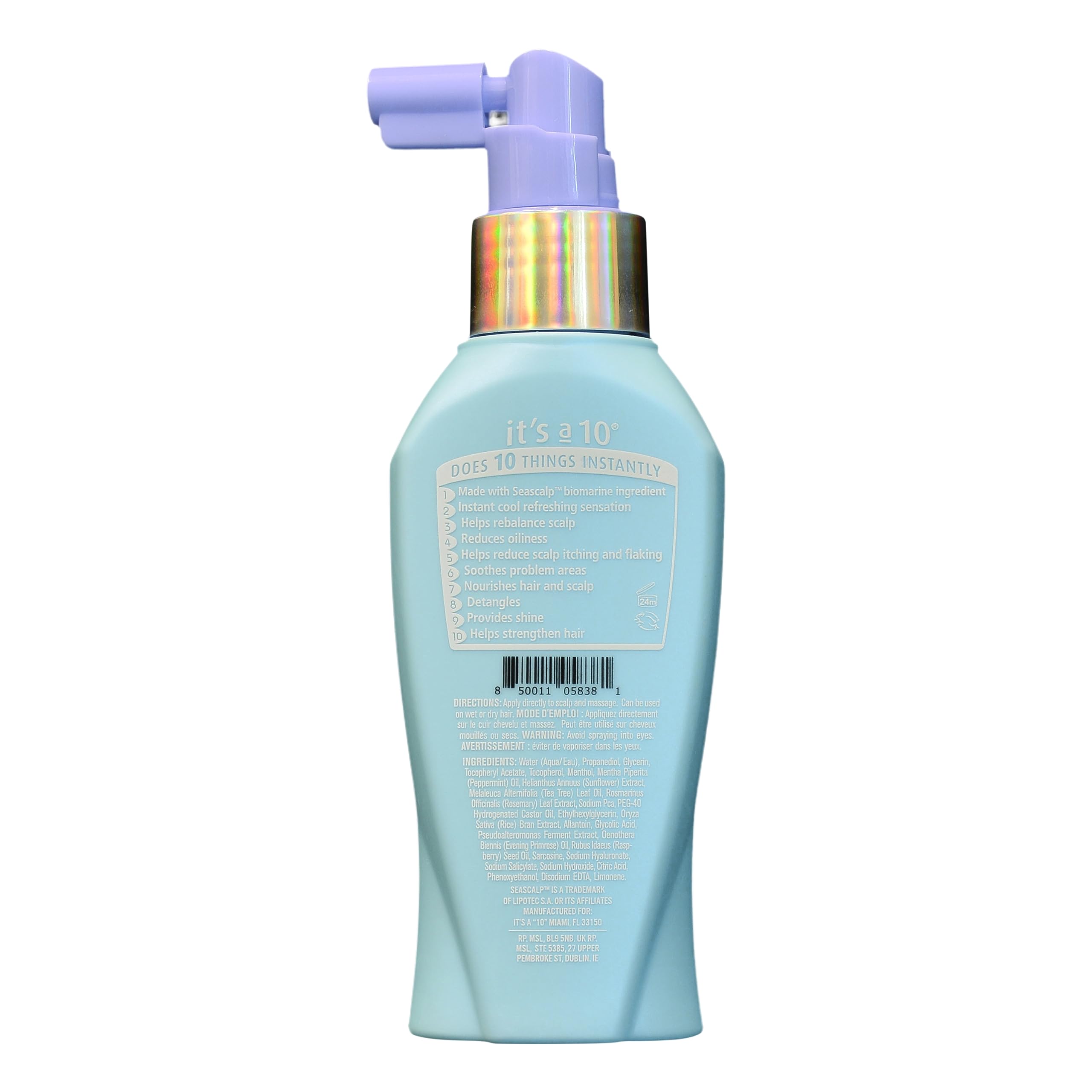 It’s a 10 Haircare rociador para uso diario en cuero cabelludo, cómodo y ligero