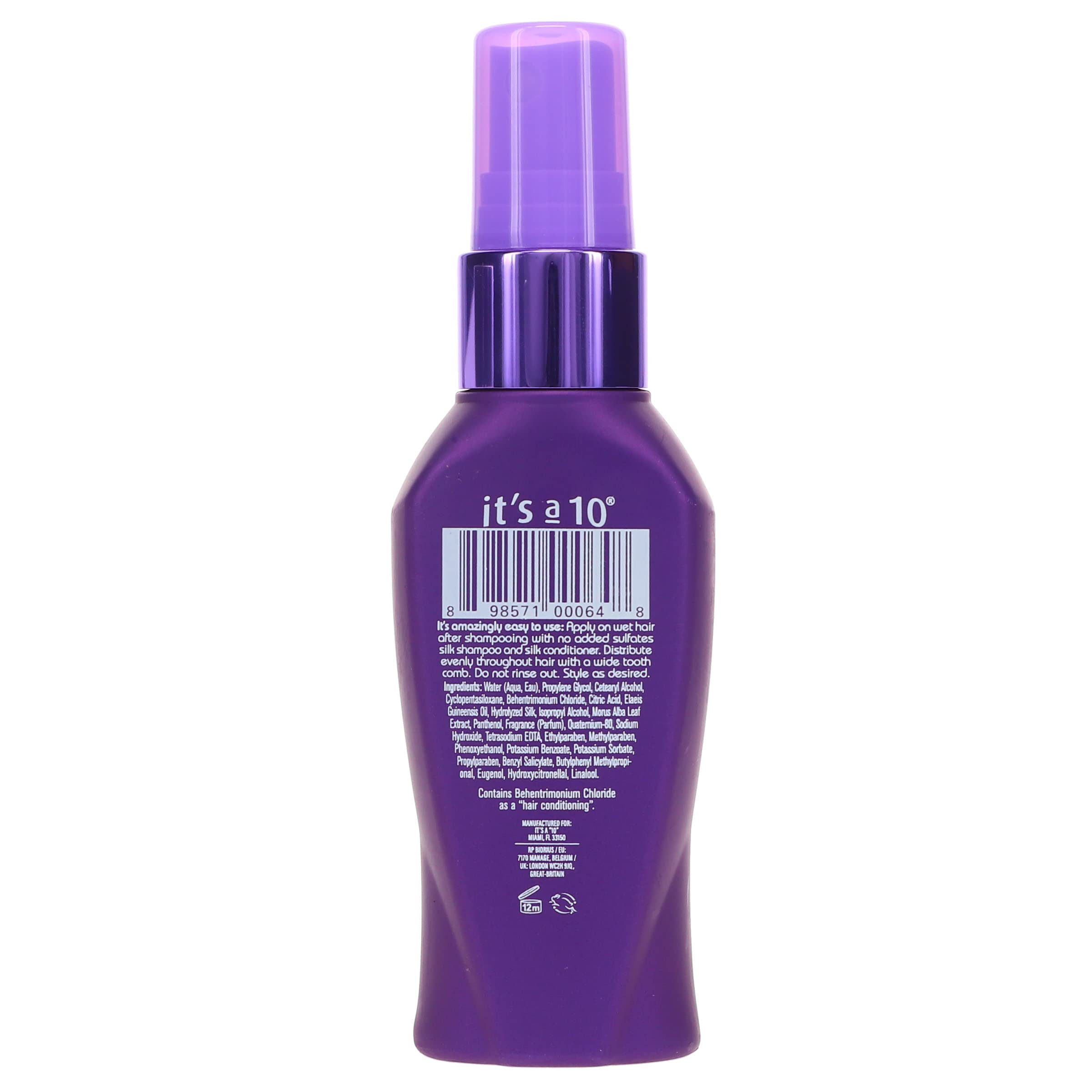 Its 10 Haircare Silk Express Silk sin-enjuague, brillo durable para looks diarios